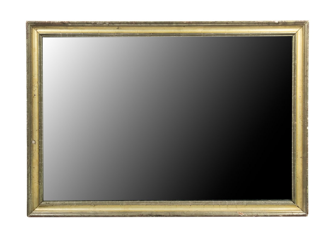 19TH CENTURY GILTWOOD MIRROR WITH LEMON GILT SURFACE (1 of 2)