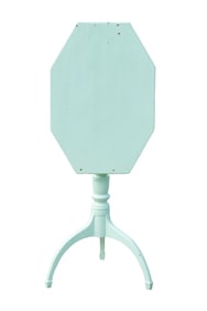 HEPPLEWHITE TILT TOP CANDLESTAND IN GREEN PAINT