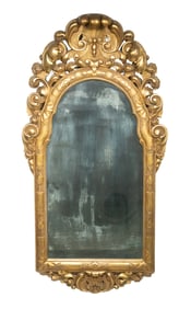 EARLY ITALIAN GILTWOOD MIRROR