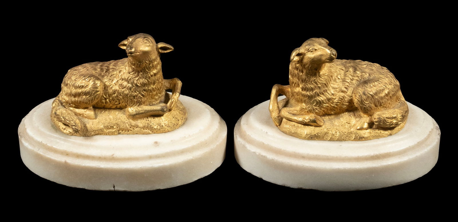 PR BRONZE RECUMBENT LAMB FIGURES (1 of 2)