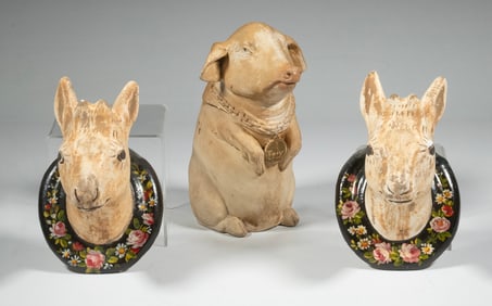 (3) VINTAGE WHIMSICAL CERAMIC ANIMAL FIGURES