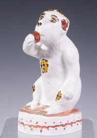 RARE CHALKWARE MONKEY FIGURINE