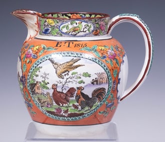 EARLY 19TH C. ENGLISH PEARLWARE JUG