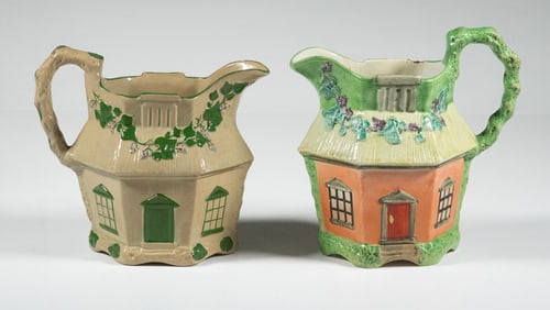 (2) VINTAGE ENGLISH COTTAGE WARE POTTERY JUGS