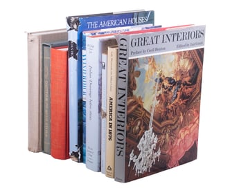 (9) BROOKE ASTOR PERSONAL LIBRARY LARGE FORMAT BOOKS INSCRIBED BY AUTHOR