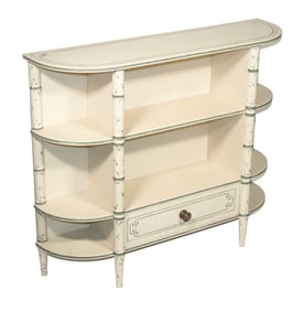 FRENCH PROVINCIAL PAINTED D-SHAPED SHELVES