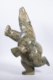 INUIT SERPENTINE BEAR SCULPTURE