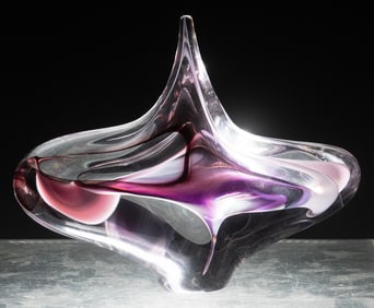 FREE FORM ART GLASS SCULPTURE