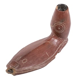 NATIVE AMERICAN CATLINITE SMOKING PIPE