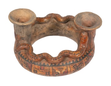 NAYARIT STYLE POTTERY WEDDING VASE, CENRTRAL AMERICAN