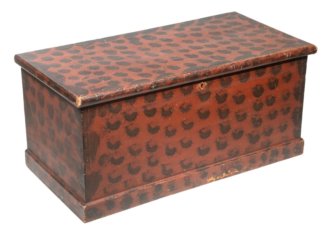 18TH C. SOFTWOOD LIFT TOP BOX (1 of 4)