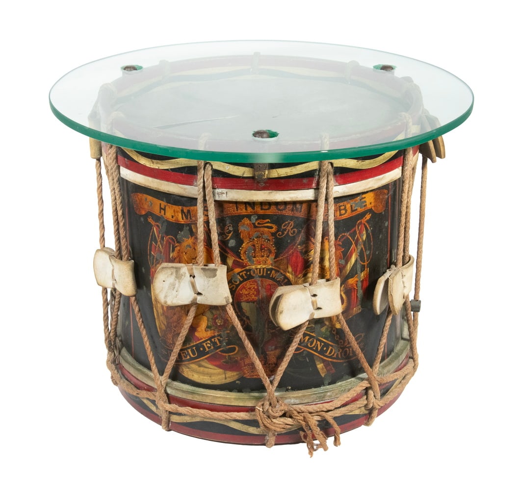 HMS INDOMITABLE KETTLE DRUM AS LOW TABLE (1 of 4)