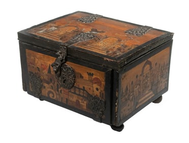 EARLY SOUTH GERMAN MARQUETRY TABLE CABINET