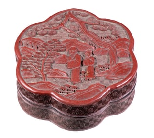 CHINESE CINNABAR BOX, LATE QING DYNASTY