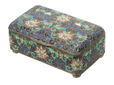 CHINESE CHAMPLEVE ENAMEL BOX