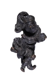 CHINESE BRONZE PAPER WEIGHT OF LIU HAI, POSSIBLY MING DYNASTY