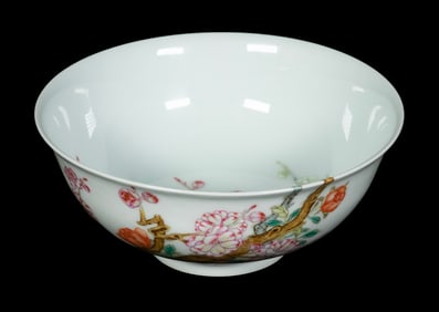 CHINESE FAMILLE-ROSE  FLOWERING BRANCHES  BOWL, REPUBLIC PERIOD