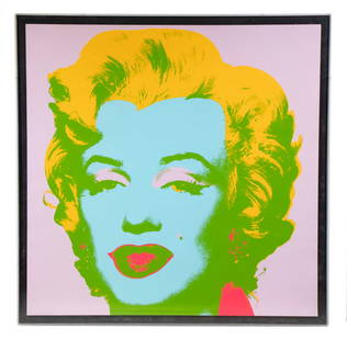 ANDY WARHOL, (NY/PA, 1928-1987): Marilyn (F. & S. 28), 1967. Screenprint in colors, on wove paper, the full sheet. From the portfolio of ten prints created in 1967. Signed in pencil and rubber stamp-numbered 13/250 in black ink on ve