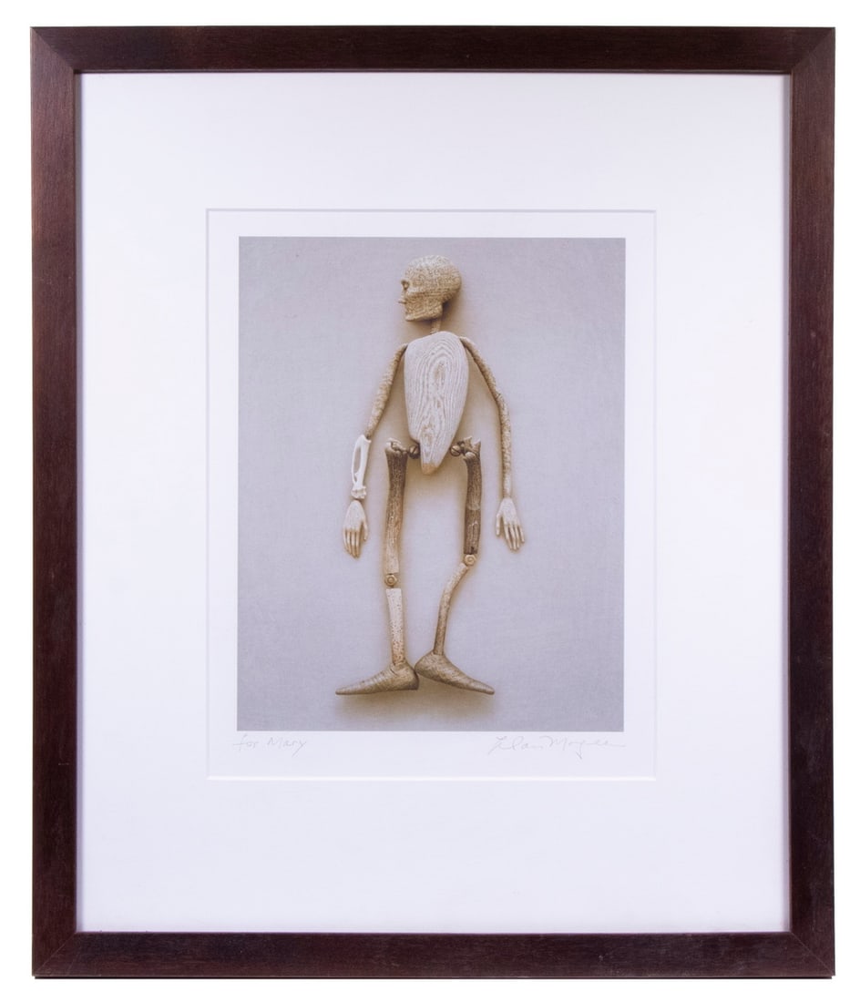 ALAN MAGEE (1947 -): An Exact Anatomy II color photo from 2006. Acrylic on panel, pencil signed and inscribed 'For Mary,' in mahogany box frame, matted under glass.From a Camden, ME Estate. OS: 21 x 18 in. (53.3 x 45.7 cm