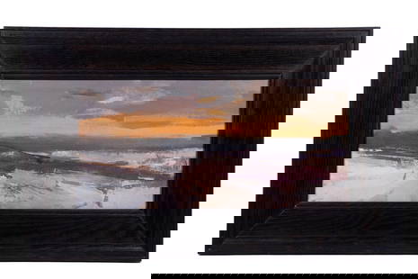 TIM WILSON (CONTEMPORARY MAINE): Whitefield, oil on canvas over hardboard, unsigned on face, signed and dated verso, along with tag from Greenhut Galleries of Portland, Maine giving title, also copy of artist's statement on the piece
