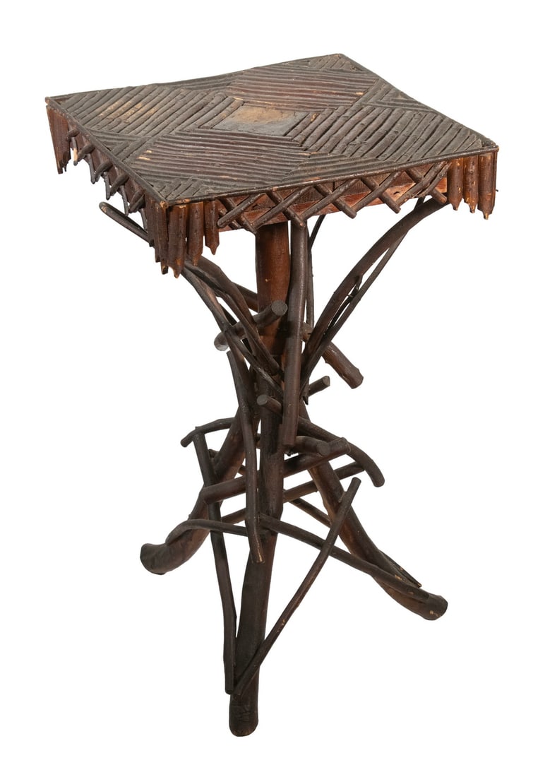19TH C. SQUARE ADIRONDACK TWIG TABLE (1 of 2)