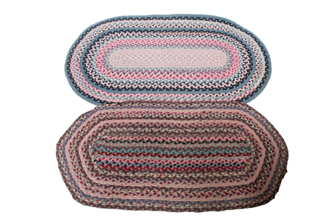 (2) OVAL BRAIDED RUGS, EARLY 20TH C. (1 of 1)