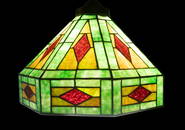 PAIR OF VINTAGE HANGING STAINED GLASS LAMPS