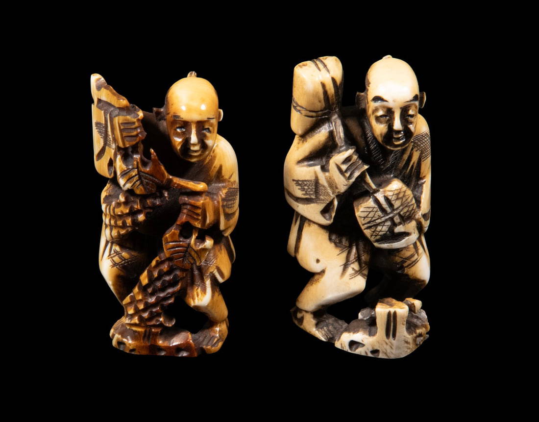 19TH C. PAIR OF JAPANESE NETSUKE