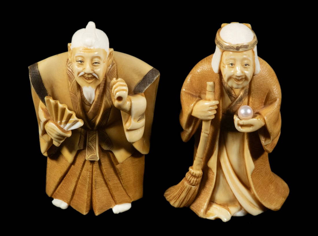 19TH C. PAIR OF JAPANESE OKIMONO