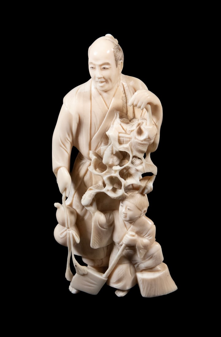 19TH C. JAPANESE MEIJI IVORY OKIMONO