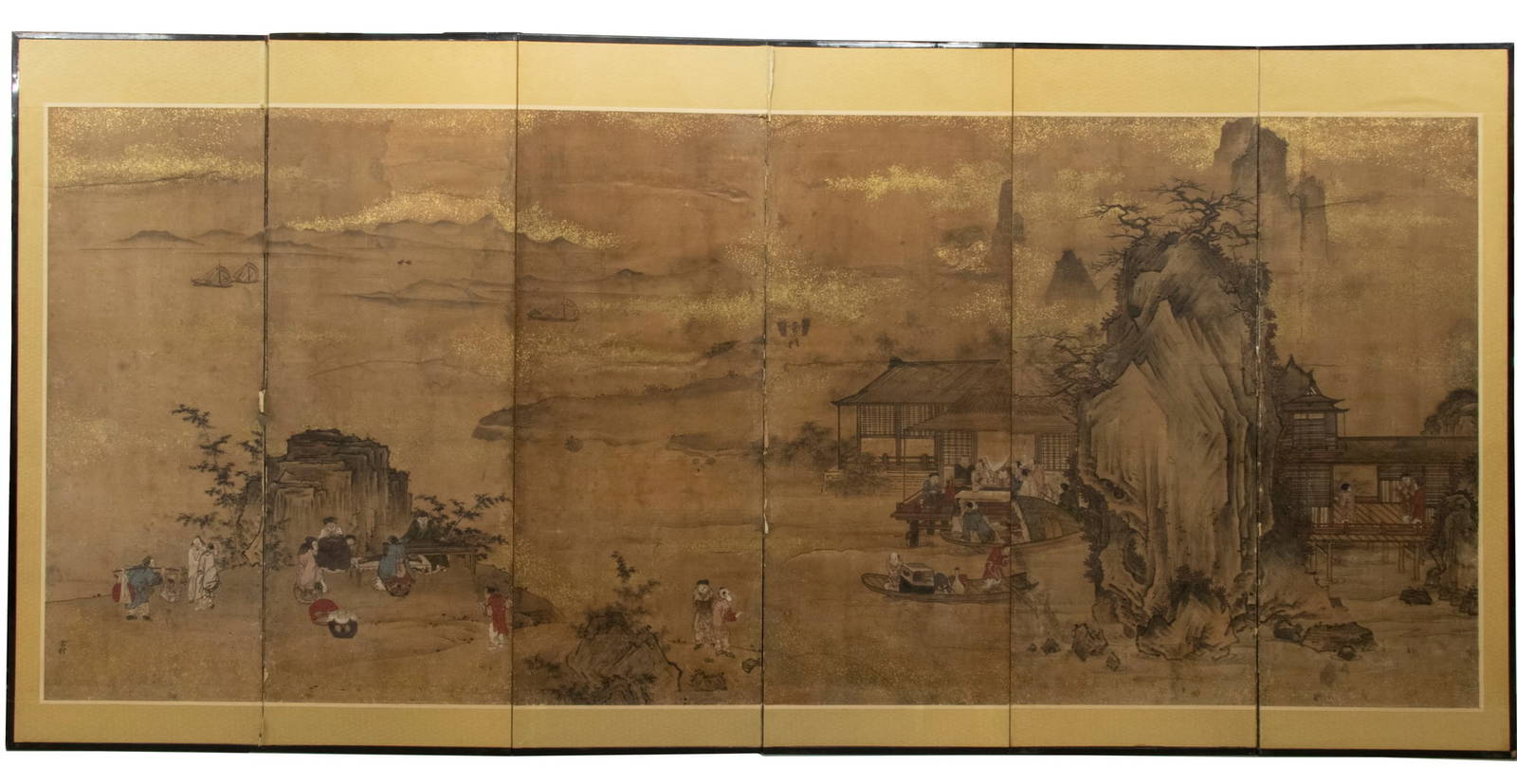 EARLY 18TH C. JAPANESE FOLDING SCREEN