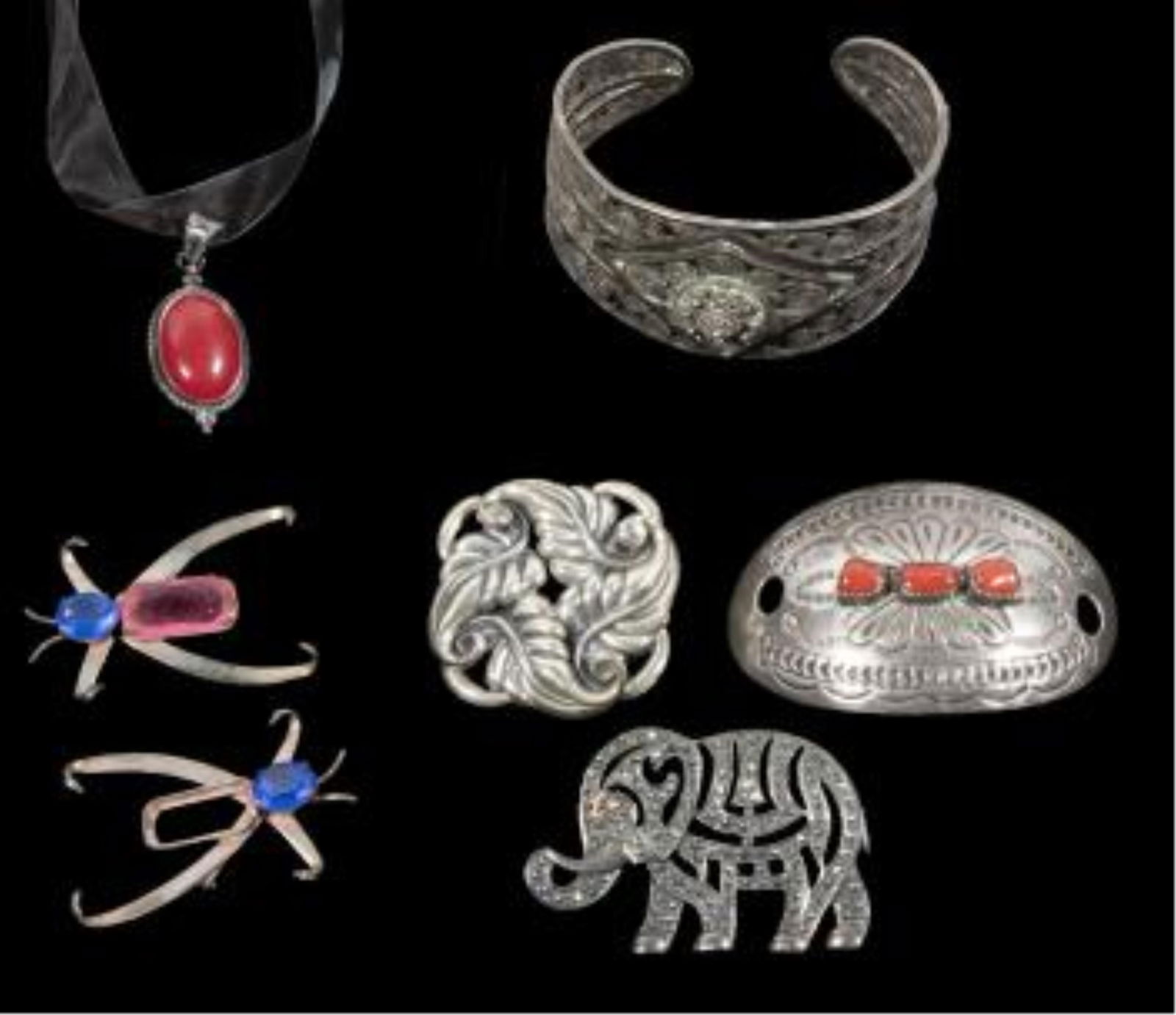 (17 PCS) STERLING SILVER JEWELRY (1 of 4)