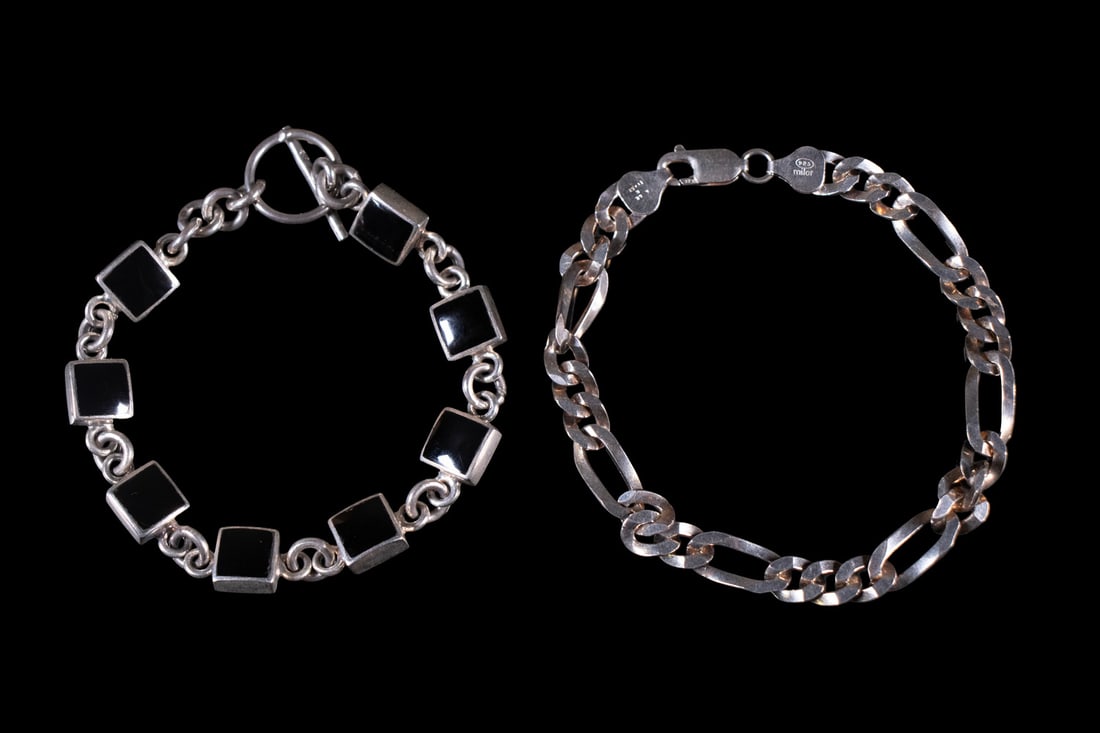 (2) VINTAGE STERLING SILVER BRACELETS (1 of 1)