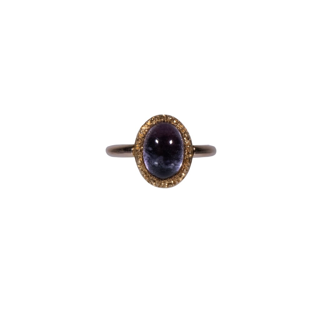 VICTORIAN STYLE 14K GOLD AMETHYST CABOCHON RING (1 of 3)