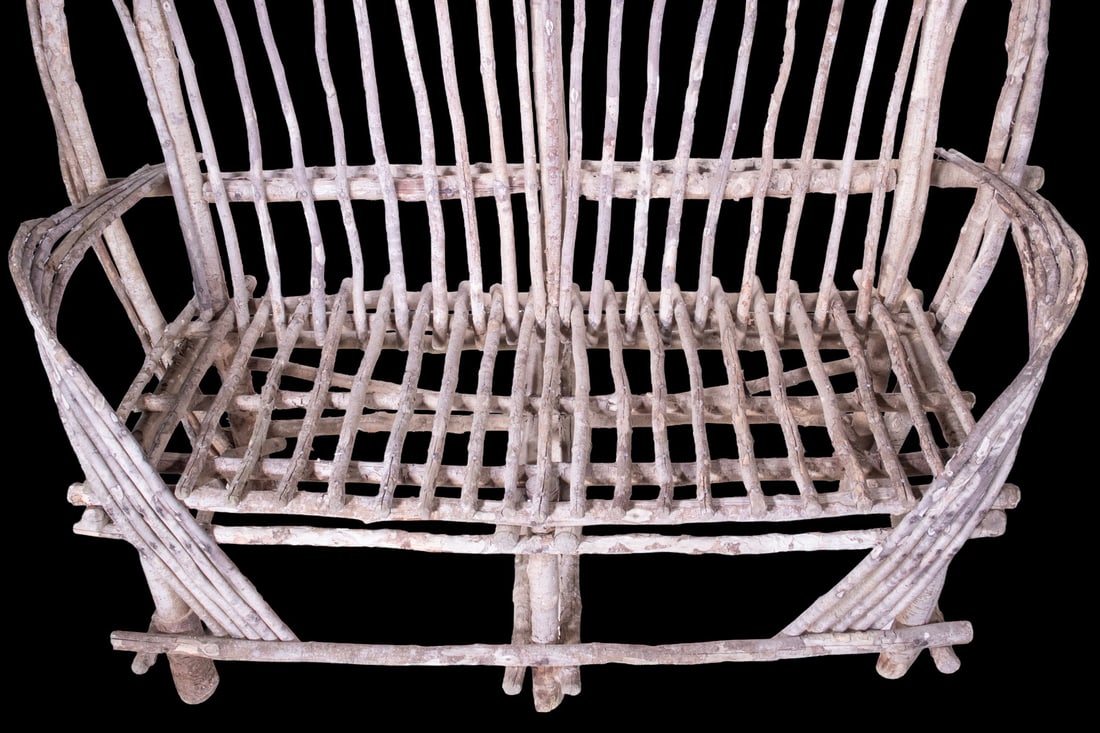 LARGE ADIRONDACK TWIG SETTEE - 2