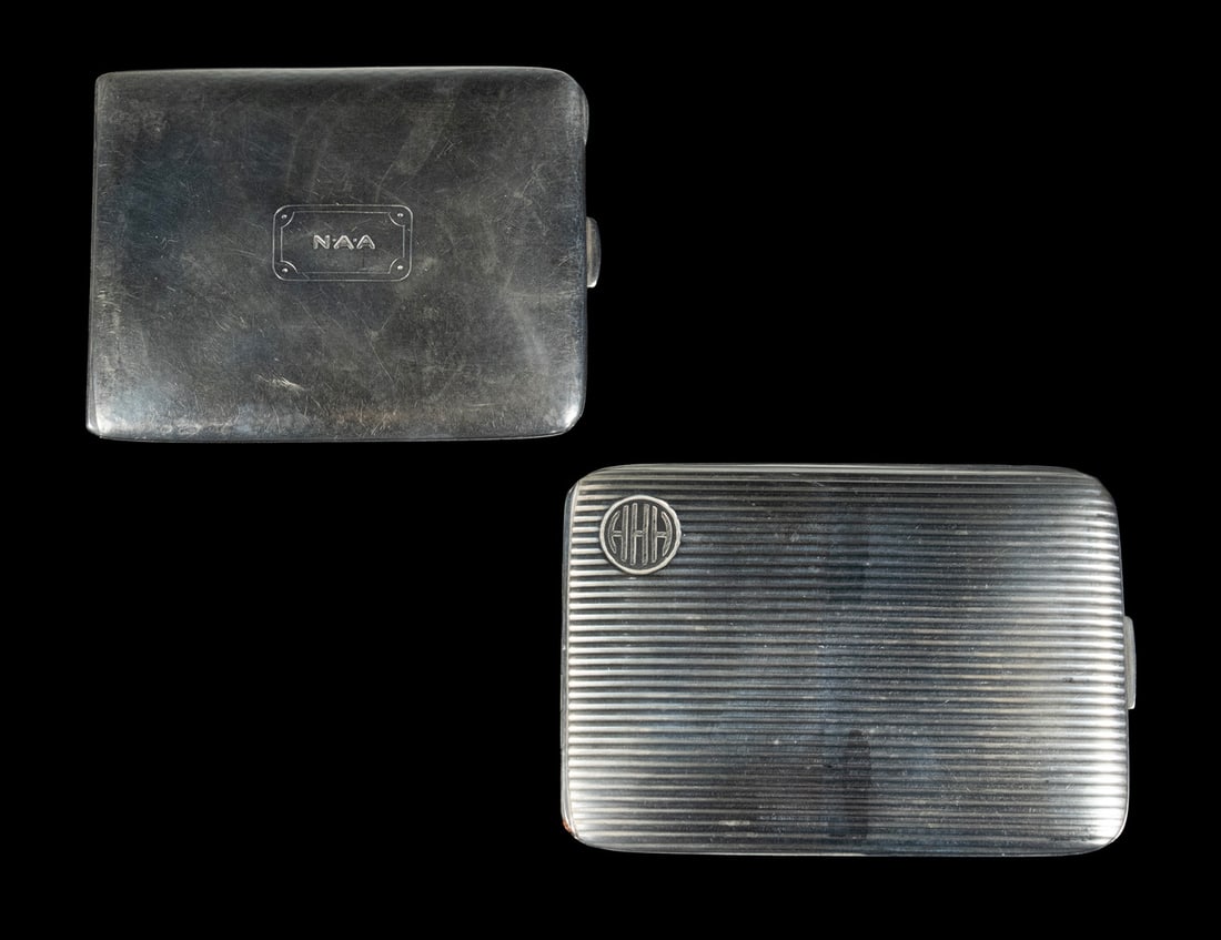 (2) ART DECO STERLING CIGARETTE CASES (1 of 3)