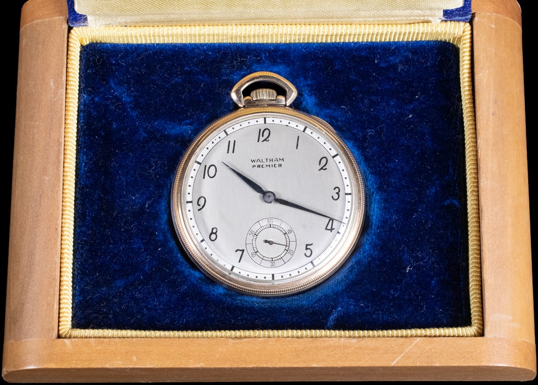 WALTHAM 10K GOLD FILLED PREMIER 17-JEWEL POCKET WATCH (1 of 2)