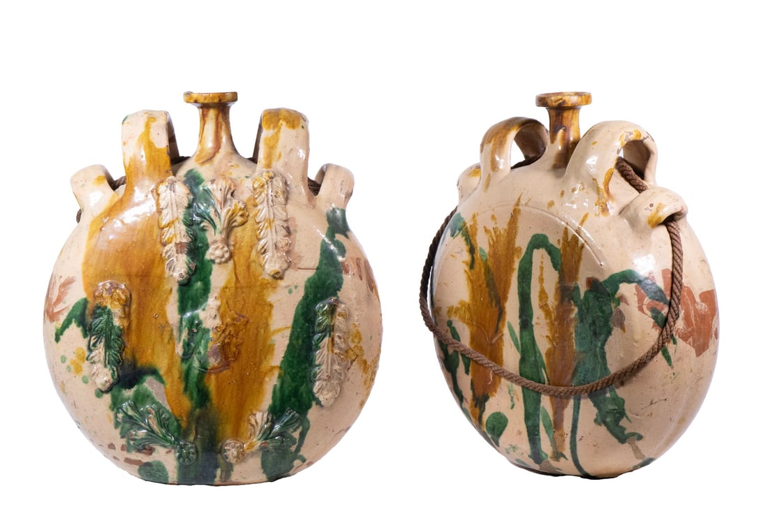 PR CONTINENTAL MAJOLICA FLASKS (1 of 3)