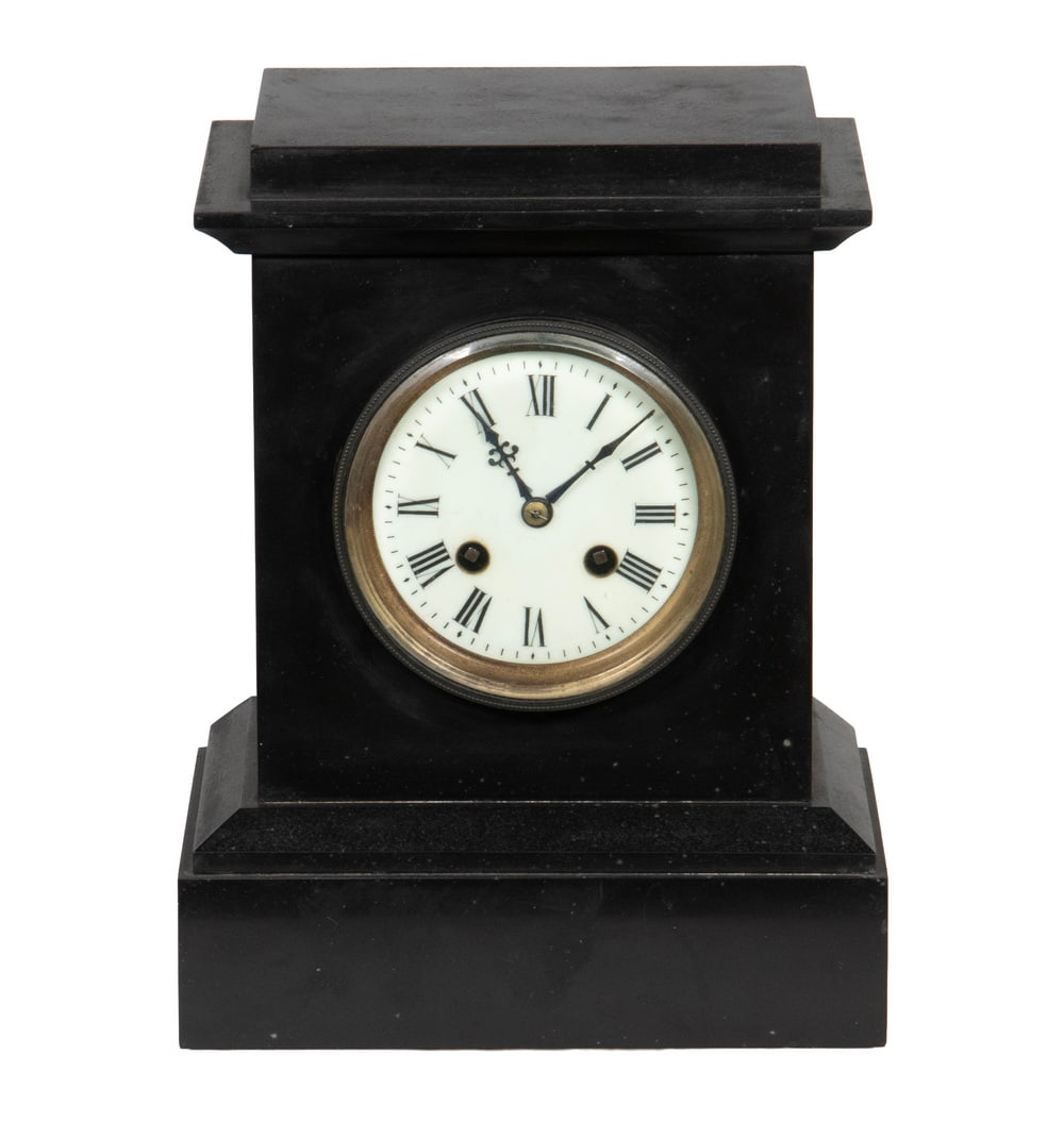 A.D. MOUGIN SLATE CASED MANTEL CLOCK (1 of 2)