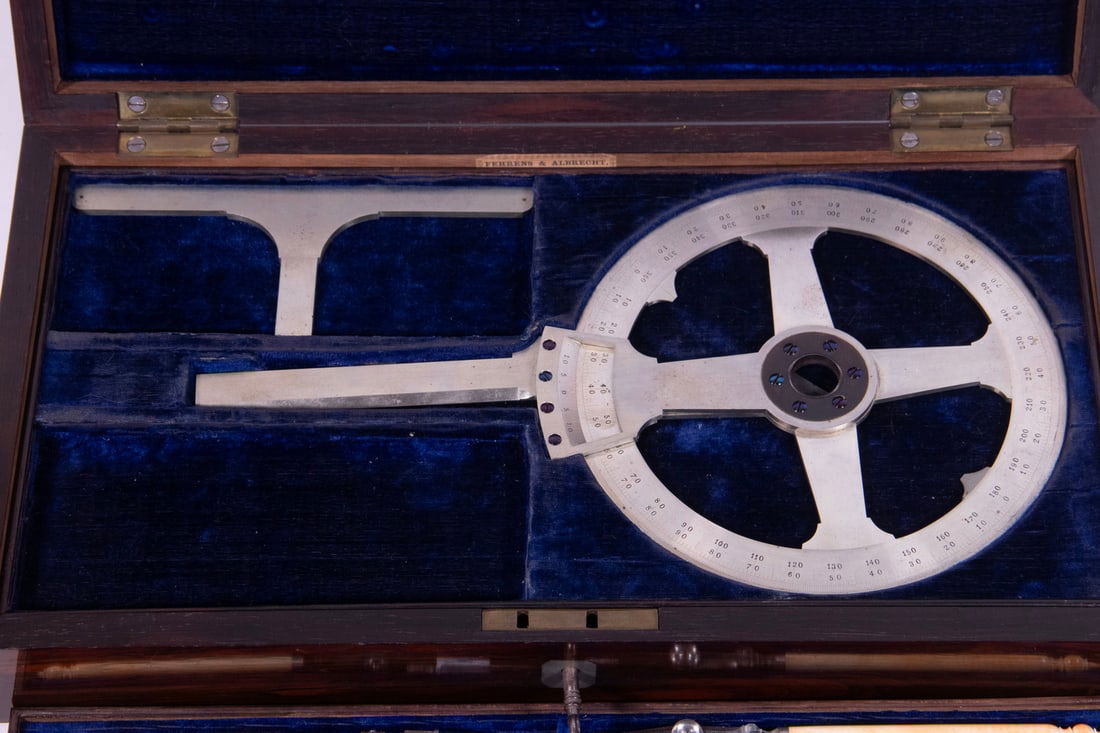 ROSEWOOD CASED DRAFTING TOOL SET - 3