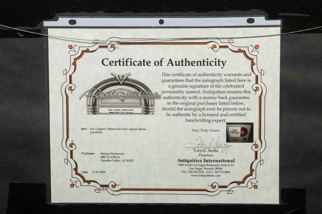 ERIC CLAPTON SIGNED ALBUM - 4