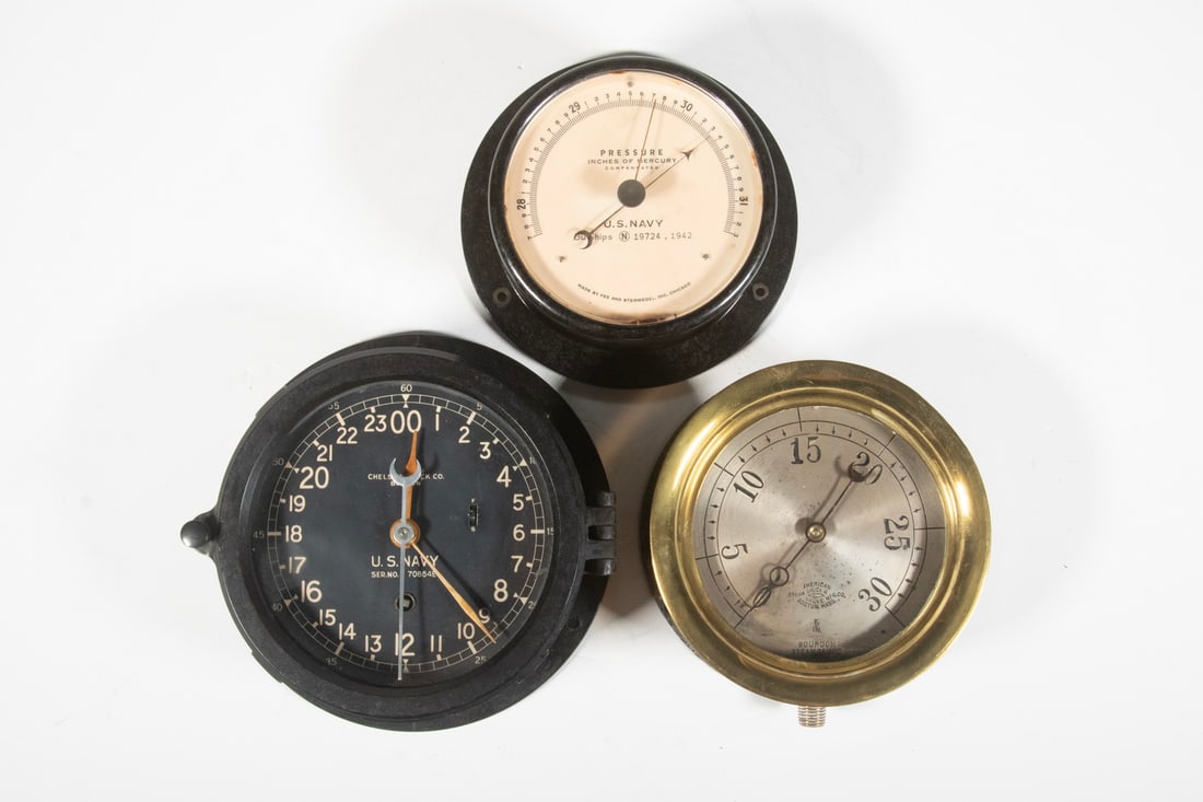 MARINE CLOCK AND GAUGES (1 of 4)