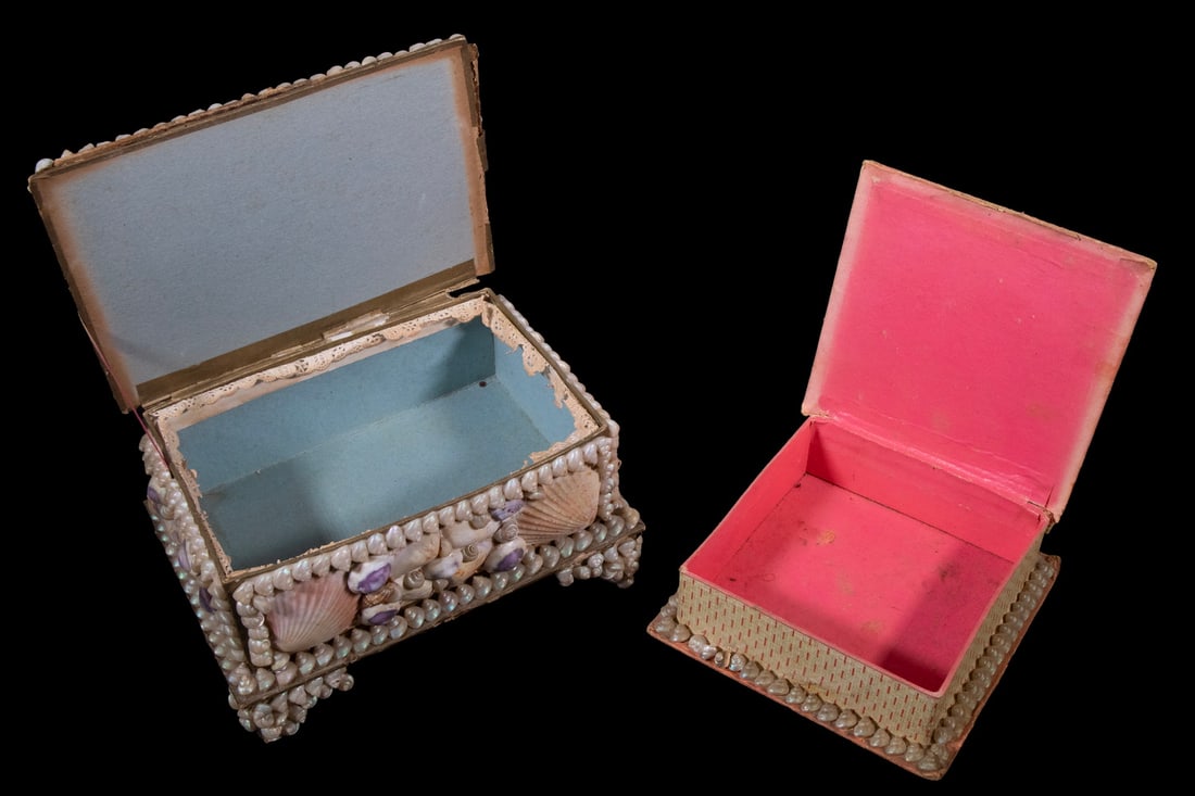 (2) VICTORIAN SHELLWORK SEWING BOXES, LATE 19TH CENTURY - 2