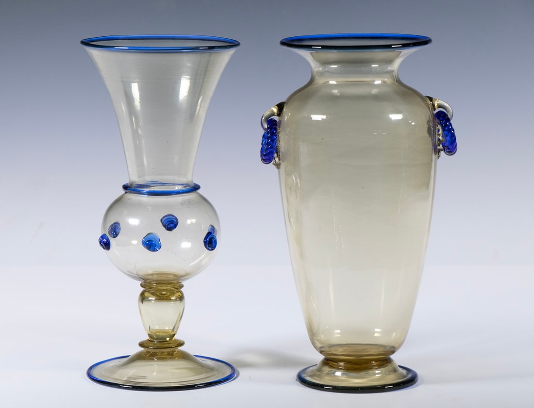 (2 PCS) HAND BLOWN VENETIAN GLASS (1 of 2)