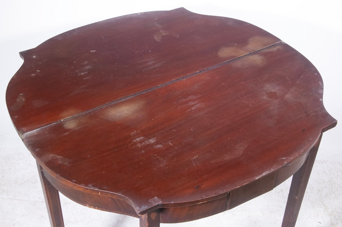 19TH C. CUSTOM HEPPLEWHITE CARD TABLE - 3