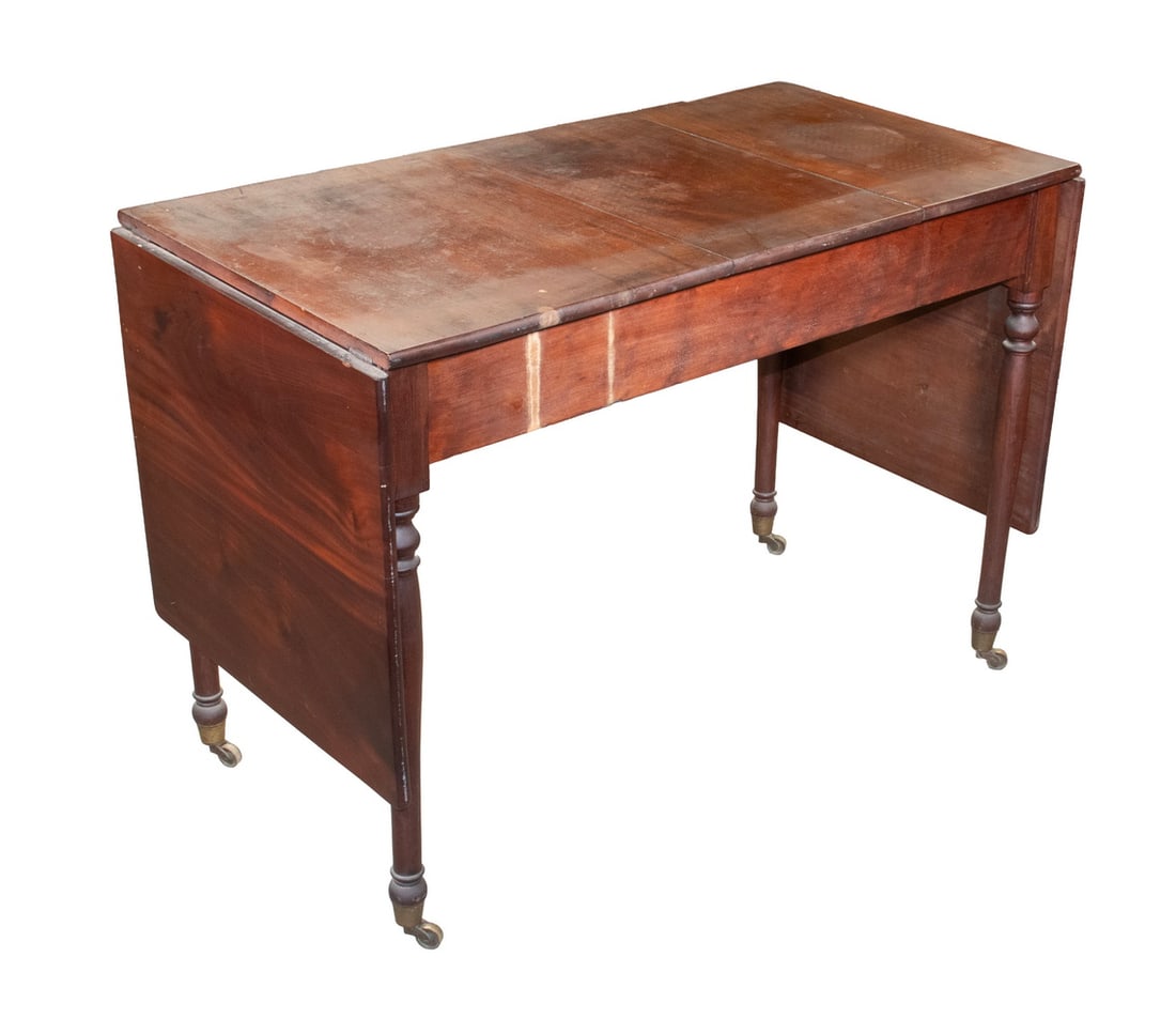 WALNUT DROP LEAF DINING TABLE (1 of 4)