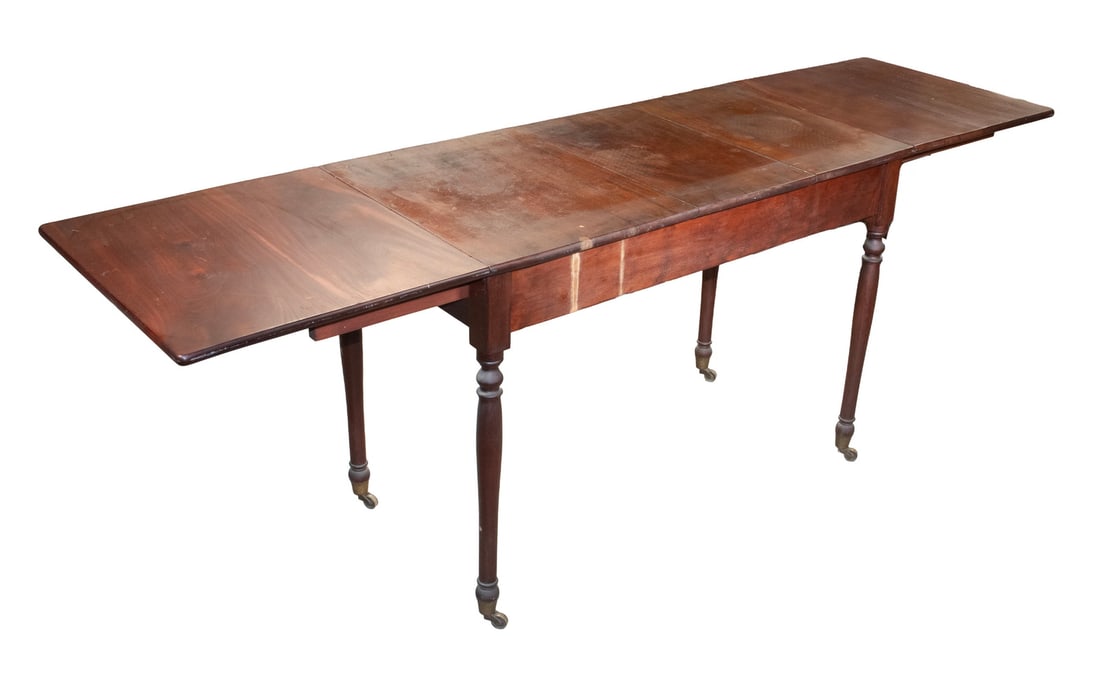 WALNUT DROP LEAF DINING TABLE - 2