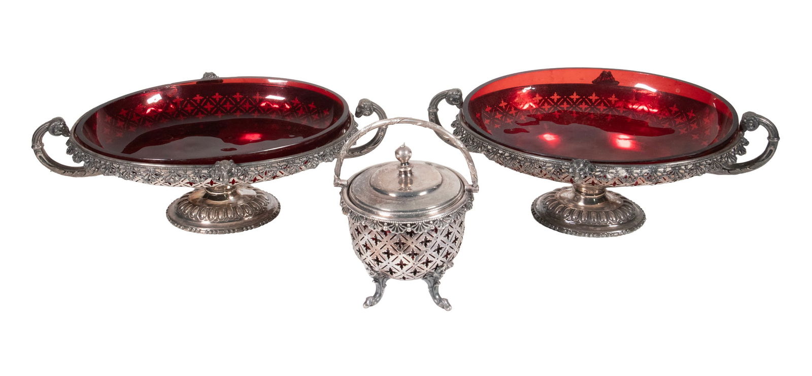 (3) 19TH C. REED & BARTON SILVER-PLATE SERVING PIECES (1 of 2)