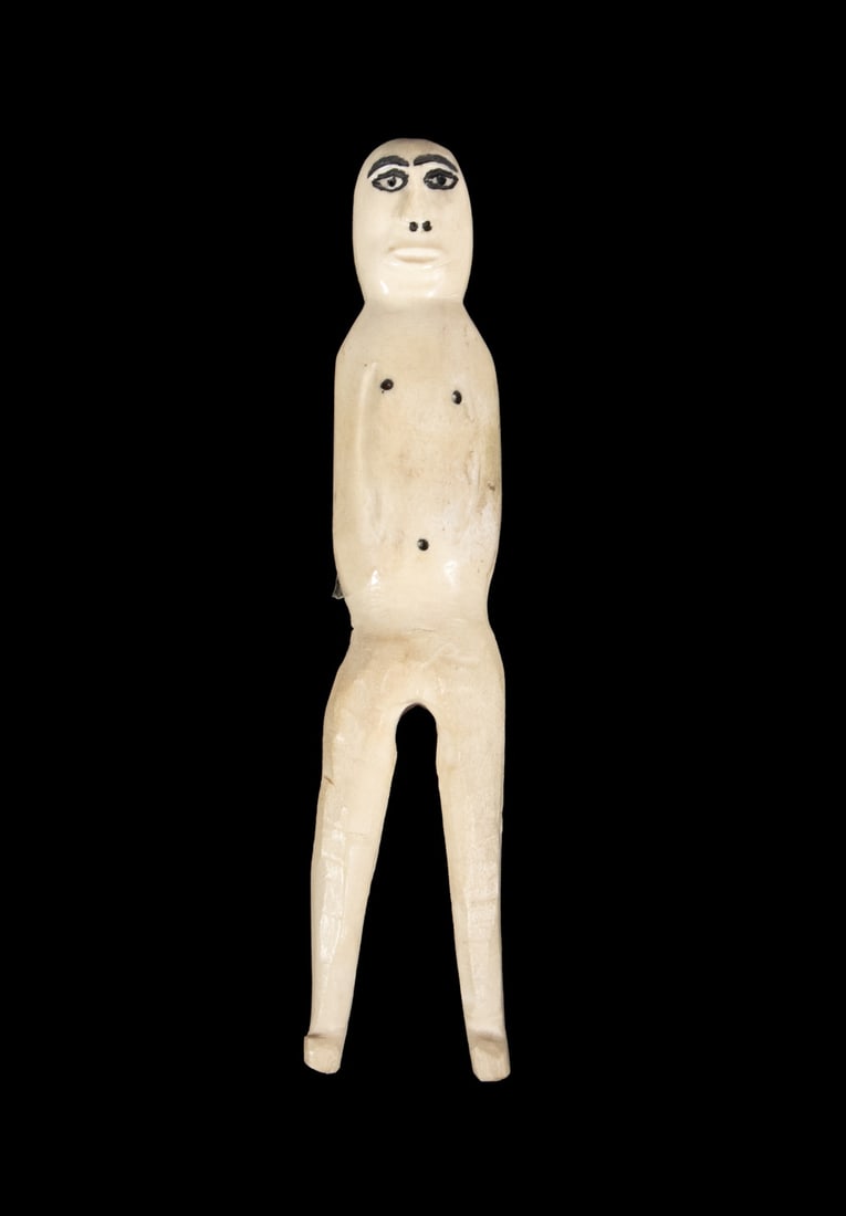 MID-20TH C. INUIT CARIBOU BONE CHILD'S DOLL (1 of 2)