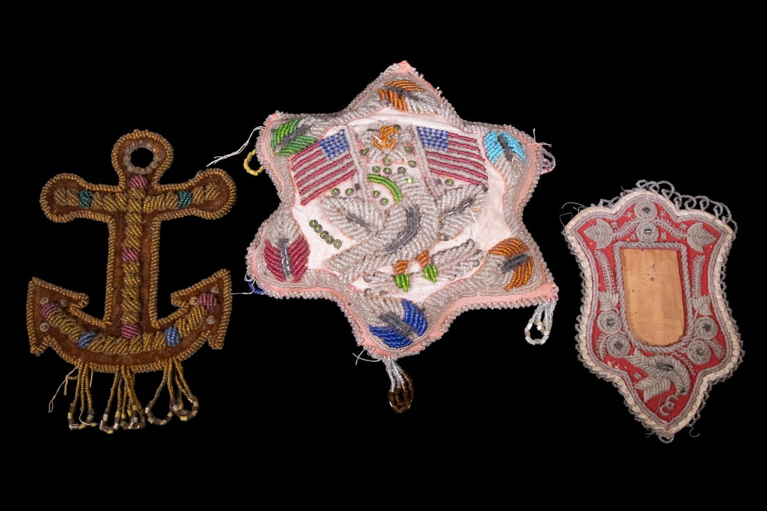 (3) IROQUOIS BEADED SOUVENIR WHIMSIES, LATE 19TH–EARLY 20TH CENTURY (1 of 2)